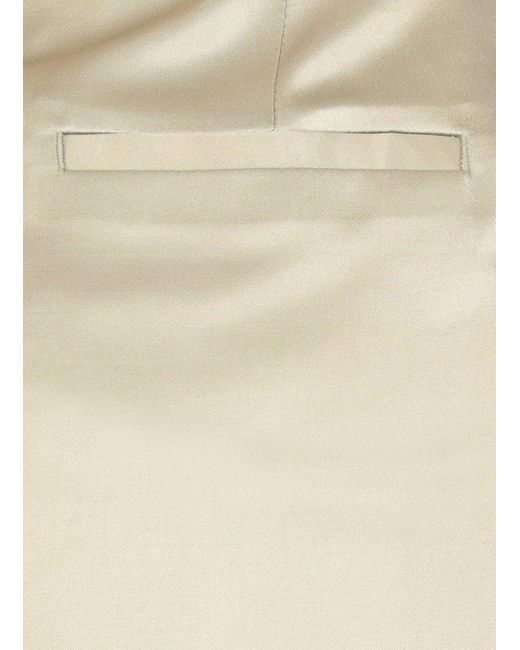 Peserico Pleated Shorts in Natural | Lyst