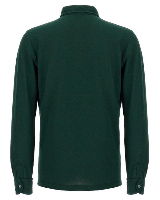 Zanone Green Classic Button-Up Shirt for men