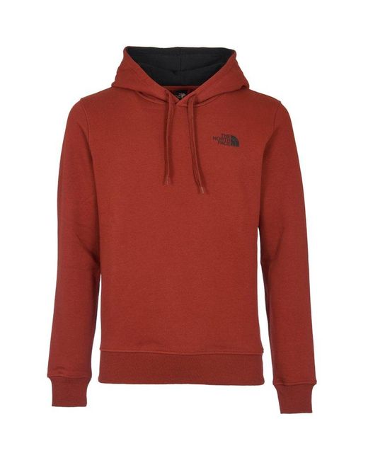 The North Face Logo Print Hooded Sweatshirt in Red for Men Lyst