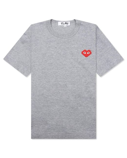 COMME DES GARÇONS PLAY Gray X The Artist Invader Crewneck T-Shirt