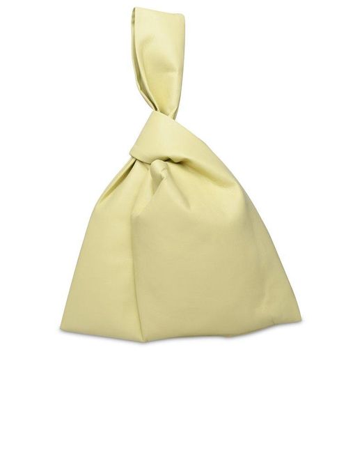 Nanushka Metallic Jen Knot Detailed Clutch Bag