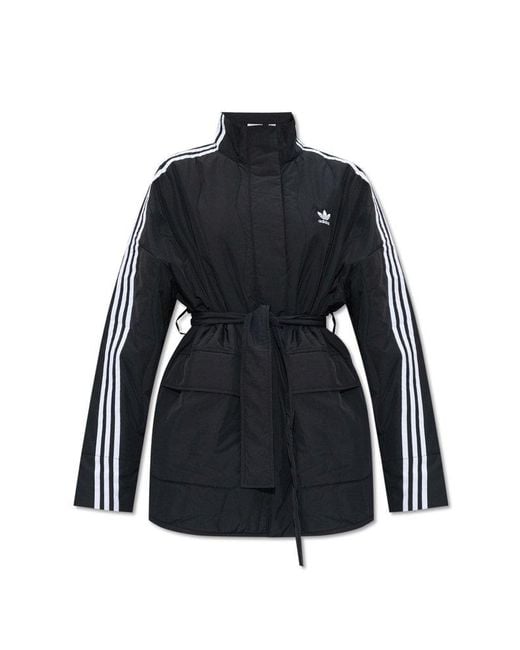 Adidas Originals Black Jacket With Attached Belt,