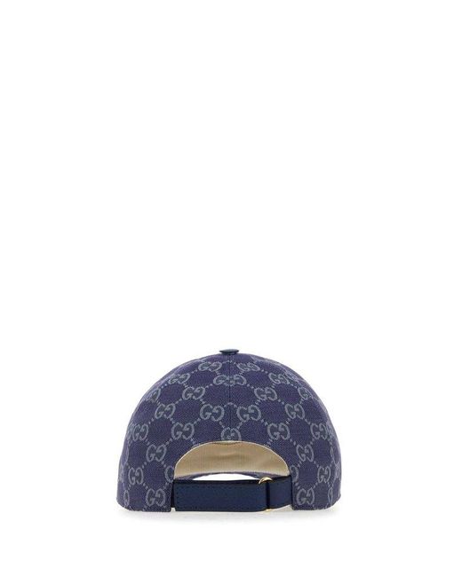 Gucci Blue GG Canvas Baseball Hat for men