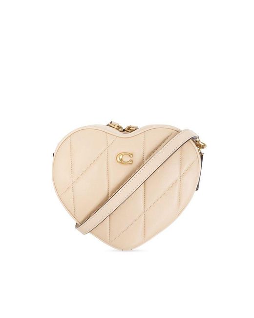 COACH Natural Heart Quilted Leather Crossbody Bag