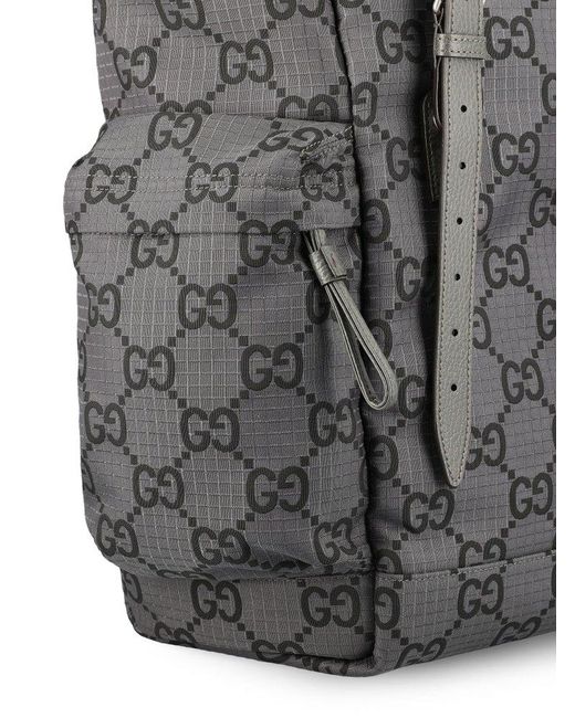 Gucci Gray Large GG Backpack for men