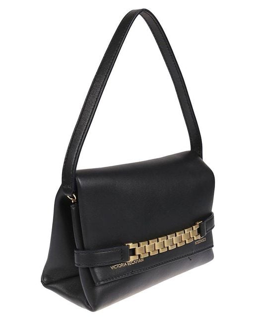Victoria Beckham Black Chain-detailed Top Handle Bag