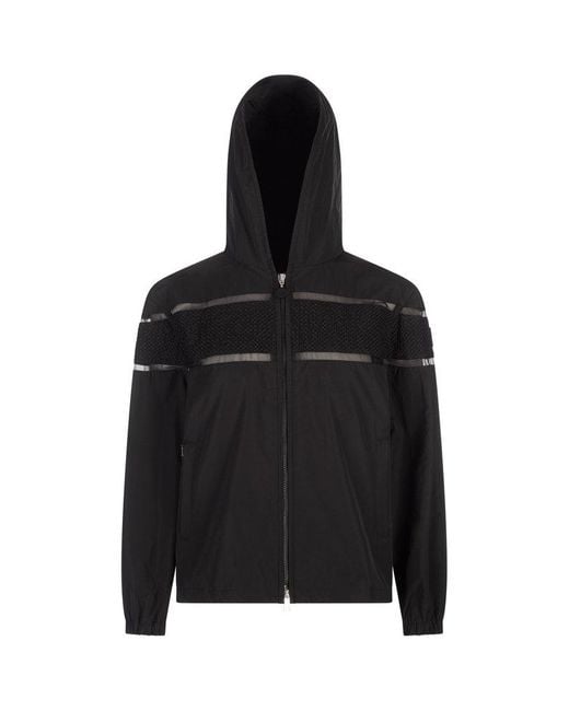 Moncler Black Clisson Embroidered Hooded Jacket