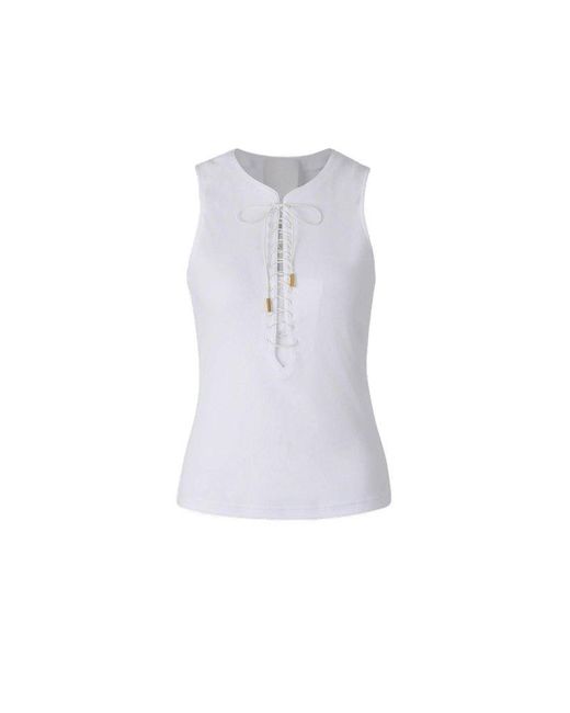 Givenchy White Top Tirantes Cordones