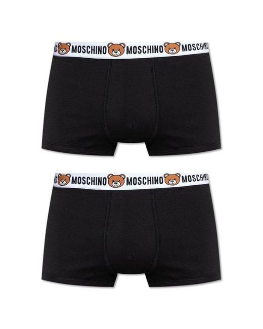 Moschino Black Two-Pack Boxers for men