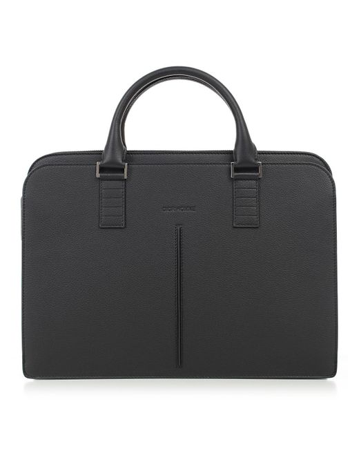 Dior Homme Black Classic Leather Briefcase for men