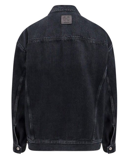 Off-White c/o Virgil Abloh Black Oversize Denim Jacket for men