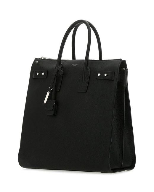 Saint Laurent Black Sac De Jour North/south Tote Bag for men