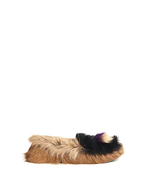 Prada Multicolor Fur Slippers
