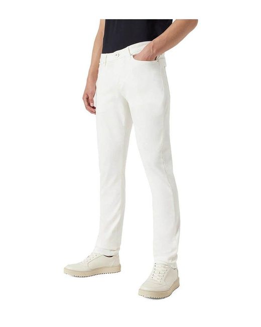 Emporio Armani J06 Slim Fit Jeans in White for Men | Lyst UK