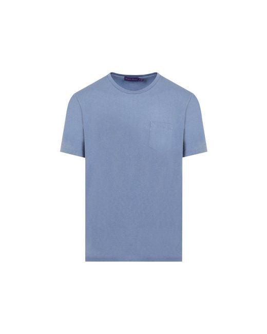 Ralph Lauren Blue Purple Label Pocket-detailed Crewneck T-shirt for men