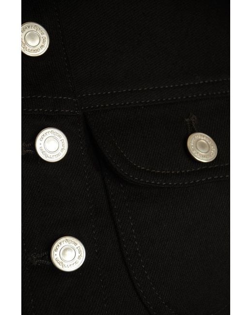 Courreges Black Multiflex Denim Cropped Vest