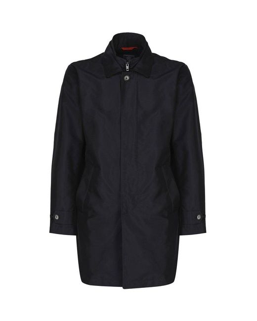 Fay Blue Single-breasted Long-sleeved Coat for men