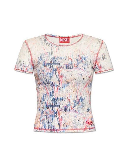 DIESEL Multicolor ‘T-Ele-Long-N1’ T-Shirt