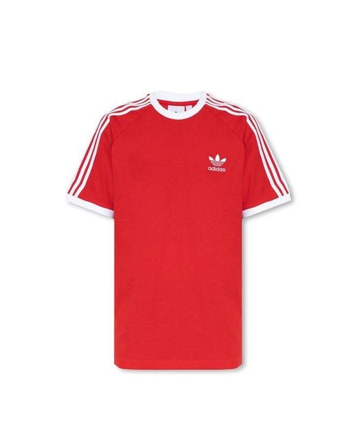Adidas Originals Red T-shirt With Logo, for men