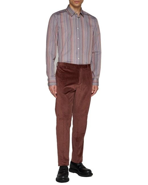 Paul Smith Slim-fit Cotton-blend Corduroy Suit Trousers in Purple for Men |  Lyst Australia