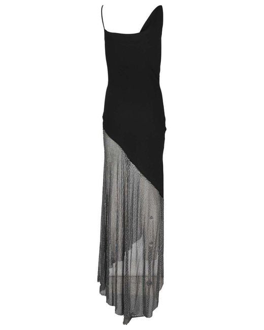 GIUSEPPE DI MORABITO Black Asymmetric Maxi Dress