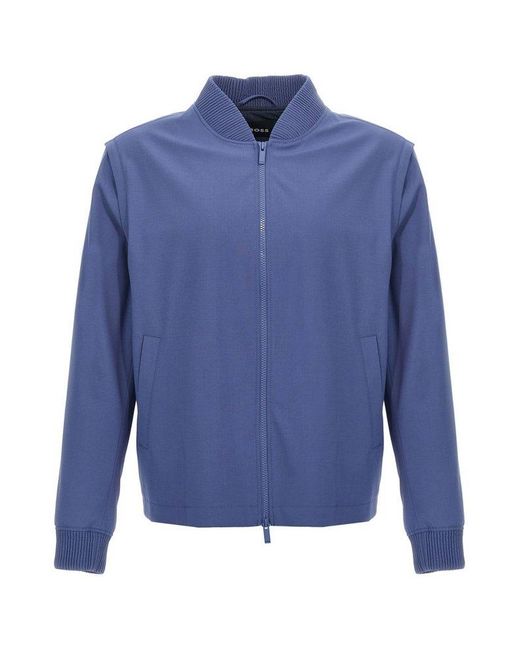Boss Blue Hanry Pad Zipped Jacket for men