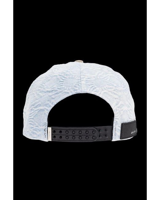 Amiri Black Logo Embroidered Curved Peak Baseball Cap for men