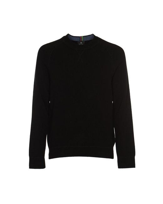 PS by Paul Smith Black Crewneck Knitted Jumper for men