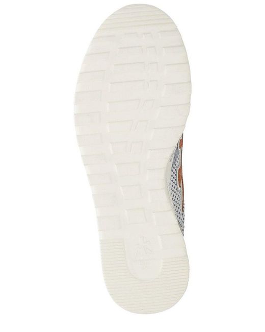 Premiata White Nous Lace-Up Sneakers for men
