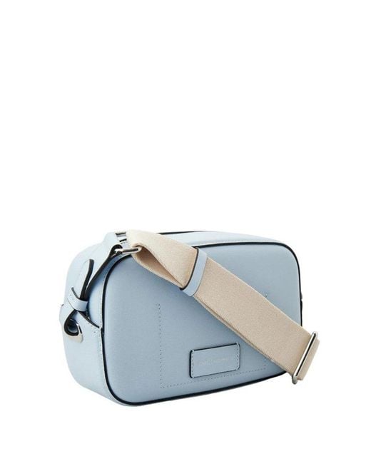 Karl Lagerfeld Blue K/circle Perforated Crossbody Bag