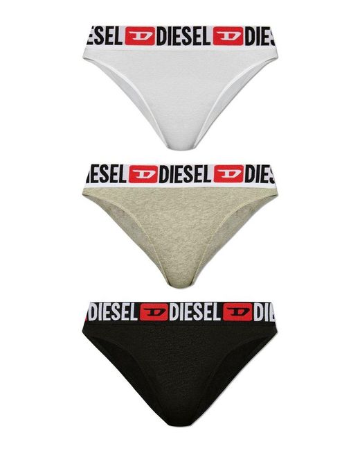 DIESEL White Three-Pack Of Briefs `Ufpn-Panties-Td-Threepack`, '