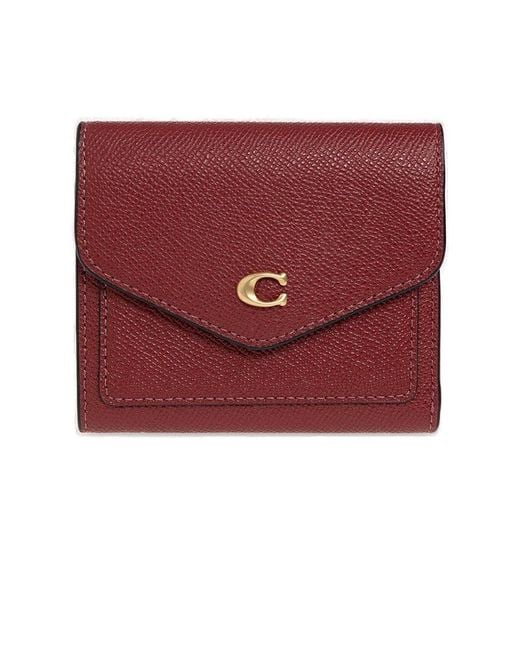 COACH Red Leather Wallet With Logo