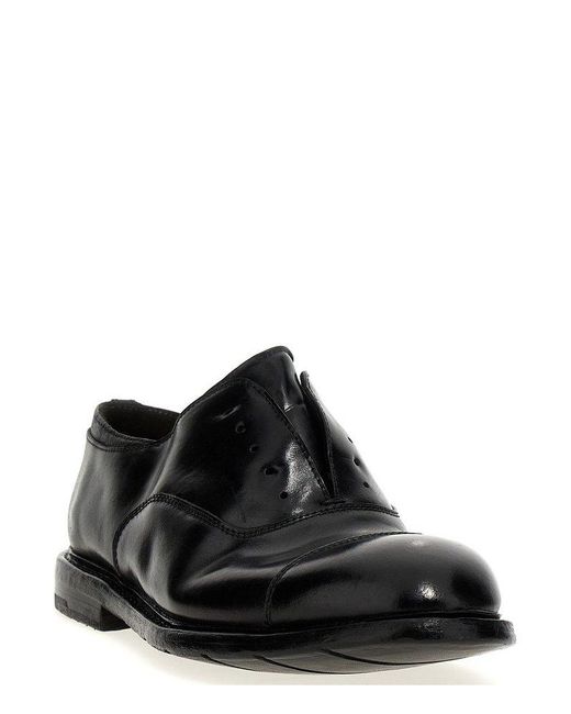 Premiata Black Slip-On Oxford Shoes for men