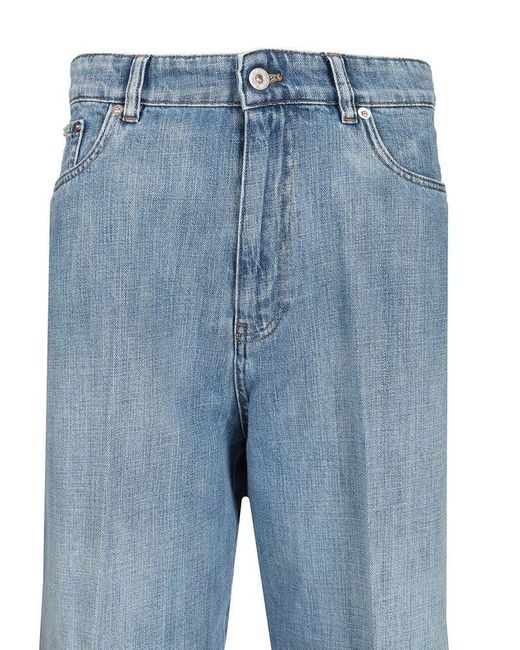 Miu Miu Straight-Leg Jeans in Blue | Lyst