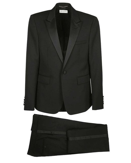 Saint Laurent Tailored Twopiece Suit in Black for Men Lyst