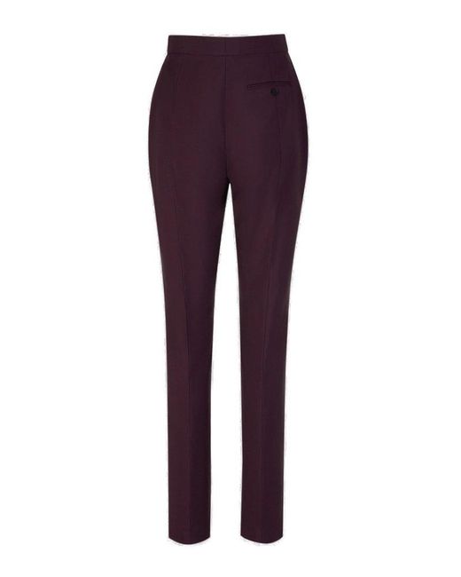 Alexander McQueen Purple Wool Formal Pants
