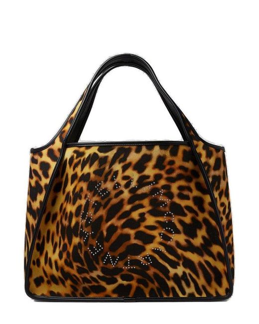 Stella McCartney Cotton Leopard Print Tote Bag in Brown - Save 13% ...