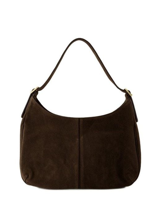 Rouje Brown Zipped Big Hobo Bag