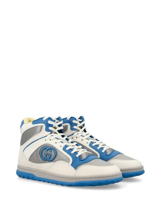 Gucci Blue Mac80 Panelled High Top Sneakers for men