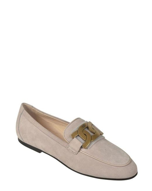 Tod's Gray Kate Slip-on Loafers