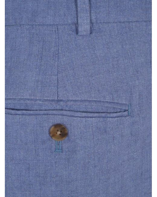 Polo Ralph Lauren Blue Straight-leg Tailored Trousers