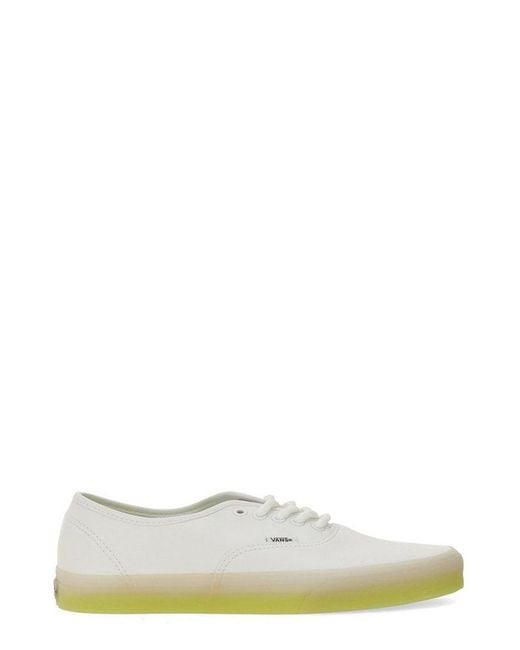 Vans White Authentic Logo Tag Sneakers for men
