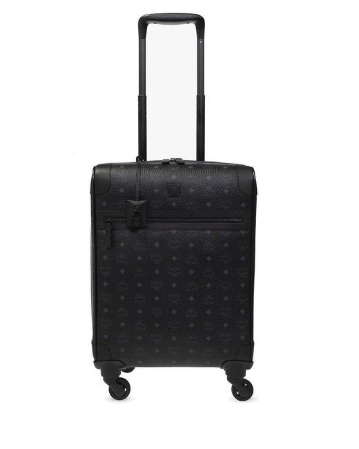 MCM Black Suitcase With Wheels