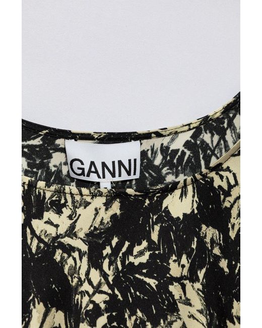Ganni White Patterned Dress By ,