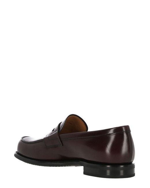 Church's Brown Penny-slot Leather Loafers for men
