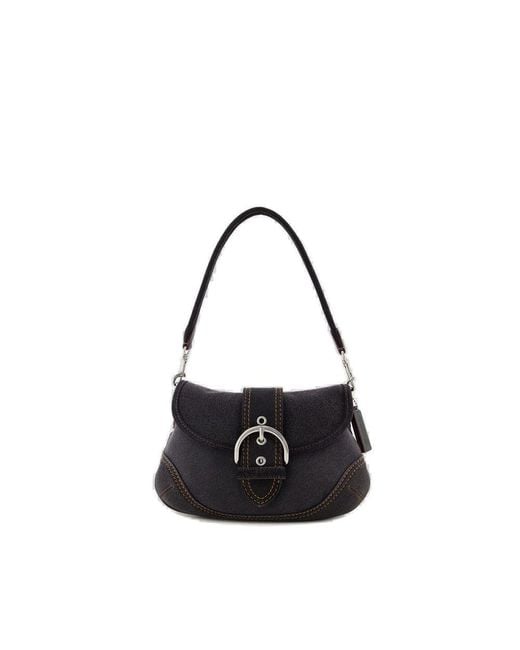 COACH Soho Denim Shoulder Bag in Black Lyst