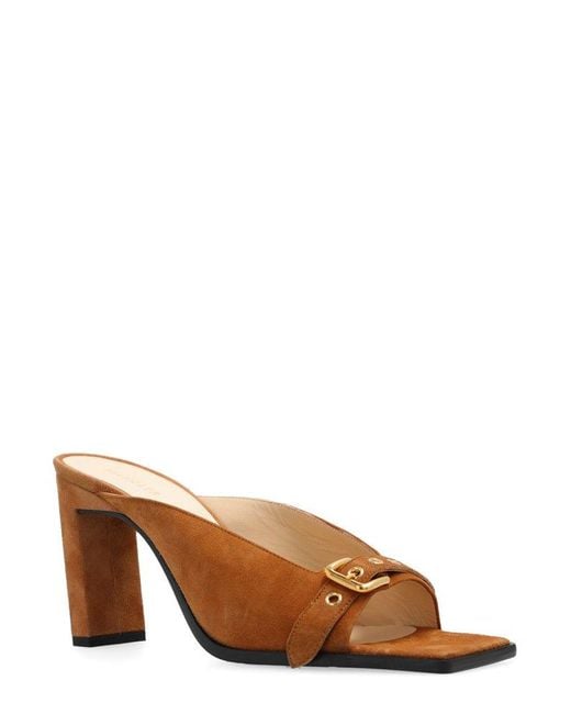 Wandler Brown Isa Square Open Toe Sandals