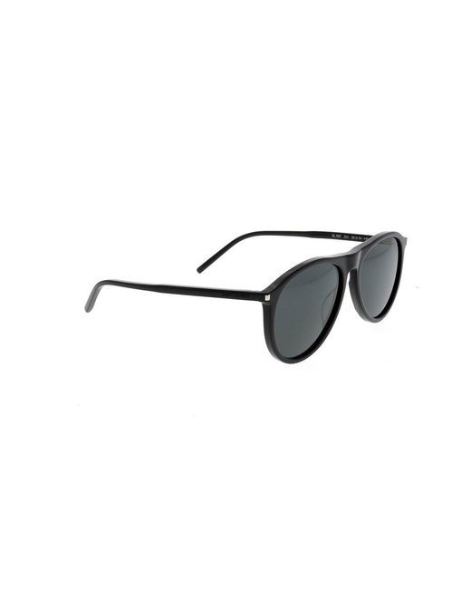 Saint Laurent Black Aviator Frame Sunglasses for men