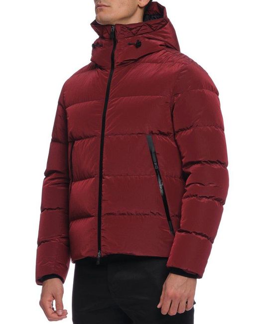 Herno Red Padded Hooded Jacket for men