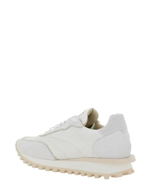 Eleventy White Sneakers With Logo On Tongue for men